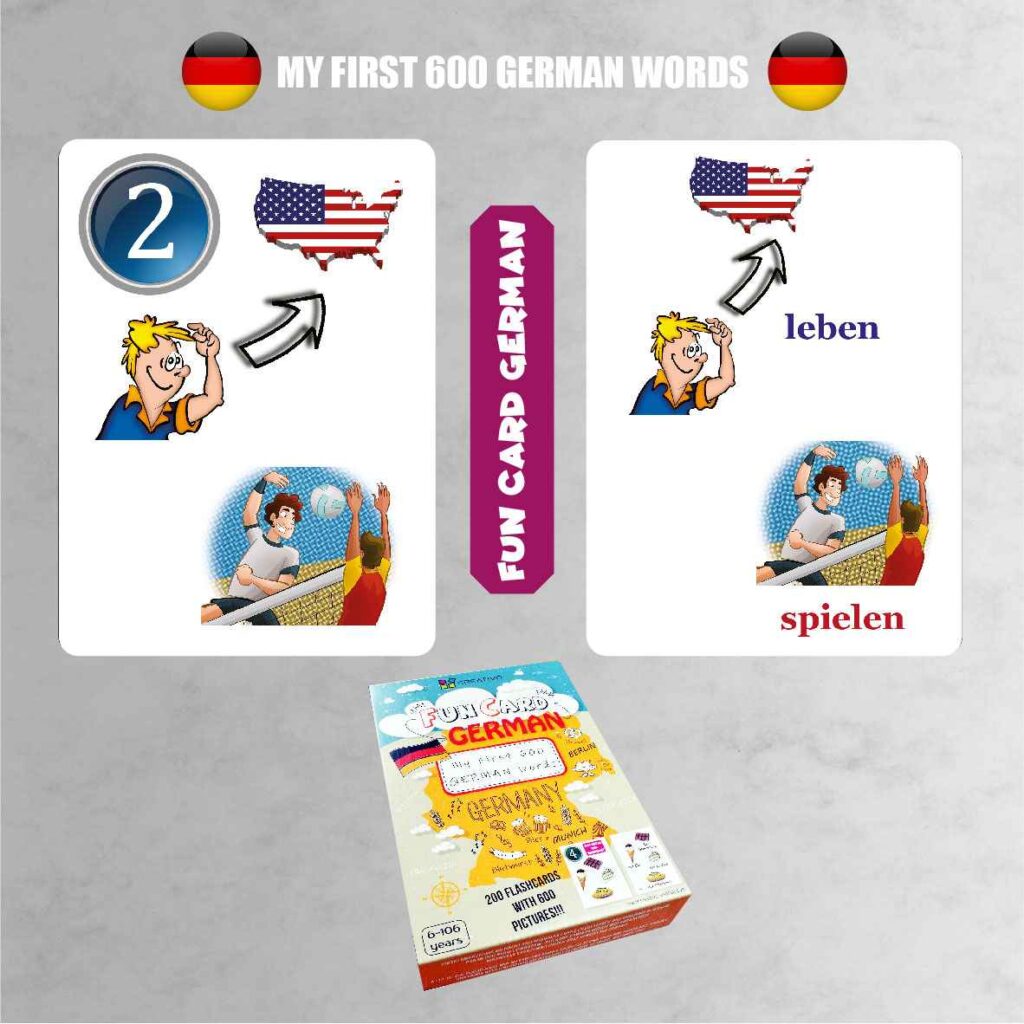 MY FIRST 600 GERMAN WORDS fiszki/gra do nauki języka niemieckiego ...